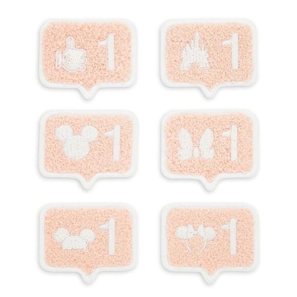 Disney Parks Patched Mickey Mouse Icons "LIKE" Buttons Mini Patch Set - Picture 2 of 3